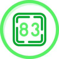ochenta Tres verde mezcla icono vector