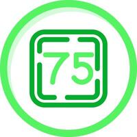 Seventy Five Green mix Icon vector