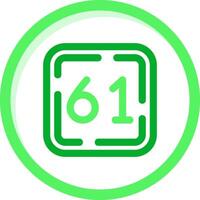 sesenta uno verde mezcla icono vector