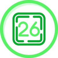 veinte seis verde mezcla icono vector