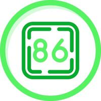 ochenta seis verde mezcla icono vector