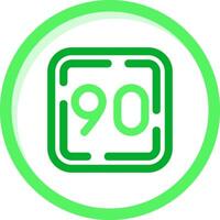 Ninety Green mix Icon vector