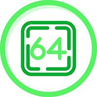 sesenta cuatro verde mezcla icono vector