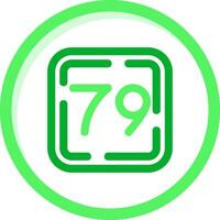 setenta nueve verde mezcla icono vector