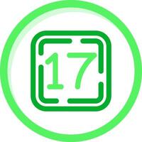 Seventeen Green mix Icon vector