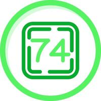 Seventy Four Green mix Icon vector