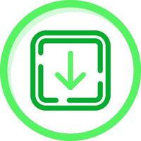 Down arrow Green mix Icon vector