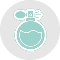 Perfume Glyph Multicolor Sticker Icon vector