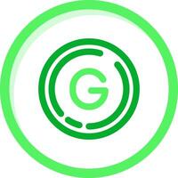 Letter g Green mix Icon vector