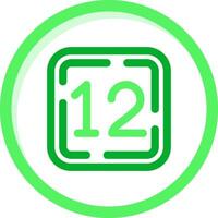 Twelve Green mix Icon vector