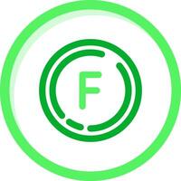 Letter f Green mix Icon vector