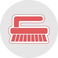 Cleaning Brush Glyph Multicolor Sticker Icon vector