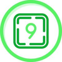 Nine Green mix Icon vector