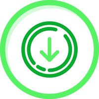 Down arrow Green mix Icon vector