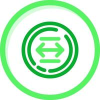 Left and right arrow Green mix Icon vector