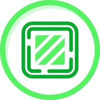 cuadrado verde mezcla icono vector