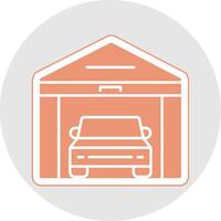 Garage Glyph Multicolor Sticker Icon vector