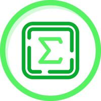Summation Green mix Icon vector