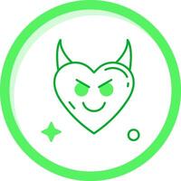 demonio verde mezcla icono vector