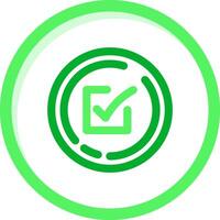 Check box Green mix Icon vector