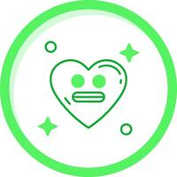 Shocked Green mix Icon vector