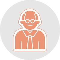 Judge Glyph Multicolor Sticker Icon vector