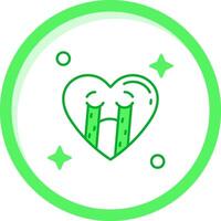 Cry Green mix Icon vector
