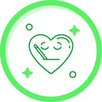 Sick Green mix Icon vector