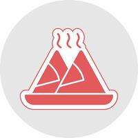 Samosa Glyph Multicolor Sticker Icon vector