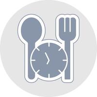 Fasting Glyph Multicolor Sticker Icon vector