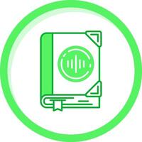 audio libro verde mezcla icono vector