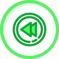 Rewind Green mix Icon vector