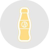 Cola Glyph Multicolor Sticker Icon vector