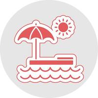 Summer Glyph Multicolor Sticker Icon vector