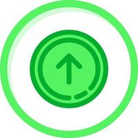 Up arrow Green mix Icon vector