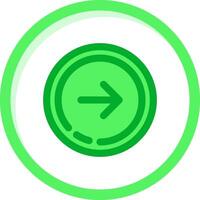 Right arrow Green mix Icon vector