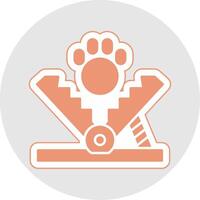 Bear Trap Glyph Multicolor Sticker Icon vector