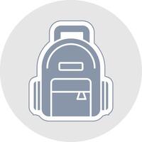 Backpack Glyph Multicolor Sticker Icon vector