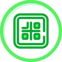Qr code Green mix Icon vector