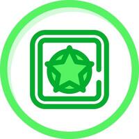 estrella verde mezcla icono vector