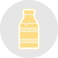 Milk Bottle Glyph Multicolor Sticker Icon vector