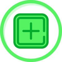 añadir verde mezcla icono vector