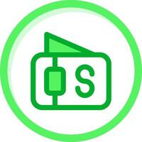 Wallet Green mix Icon vector