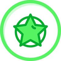 estrella verde mezcla icono vector