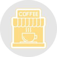 Coffee Glyph Multicolor Sticker Icon vector
