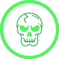 Skull Green mix Icon vector