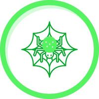 Spider web Green mix Icon vector