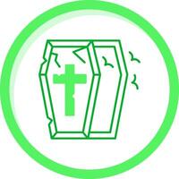 Coffin Green mix Icon vector