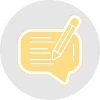 Write Message Glyph Multicolor Sticker Icon vector