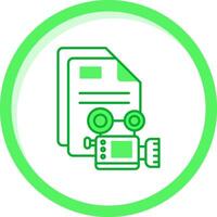 vídeo verde mezcla icono vector